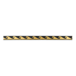 Art Deco Gold Waves Satinband