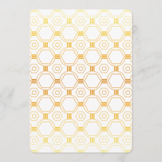 Art Deco Gold Wedding Menu Cards Menükarte (Rückseite)