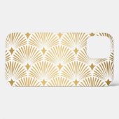Art Déco: Gold-Weiß-Eleganz. Case-Mate iPhone Hülle (Rückseite (Horizontal))
