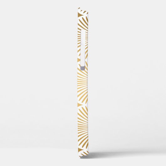 Art Déco: Gold-Weiß-Eleganz. Case-Mate iPhone Hülle (Rückseite / Links)