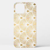Art Déco: Gold-Weiß-Eleganz. Case-Mate iPhone Hülle (Rückseite)