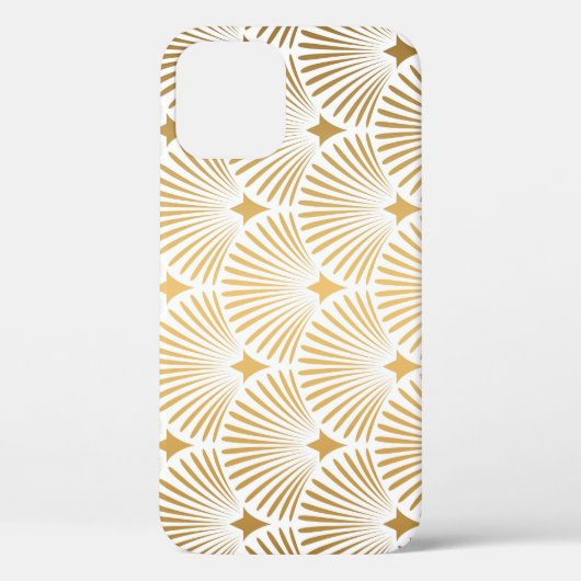 Art Déco: Gold-Weiß-Eleganz. Case-Mate iPhone Hülle (Rückseite)