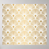 Art Déco: Gold-Weiß-Eleganz. Poster (Vorne)
