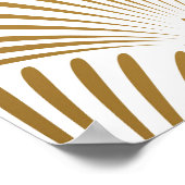 Art Déco: Gold-Weiß-Eleganz. Poster (Ecke)