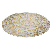 Art Déco: Gold-Weiß-Eleganz. Schneidebrett (Ecke)