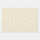 Art Deco Gold & White Wrapping Paper Blatt Set (Vorderseite)