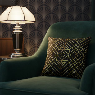Art Deco Golden Elegantes Design Kissenbezug Kissen