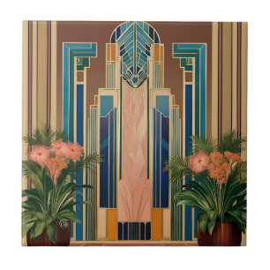Art Deco Golden Erbe Eintritt in die Keramik Fliese