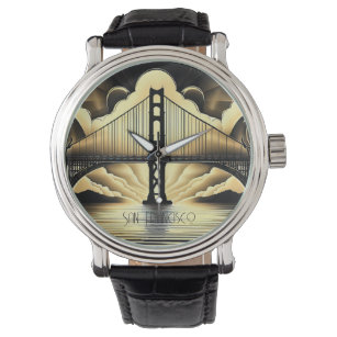 Art Deco Golden Gate Bridge Armbanduhr