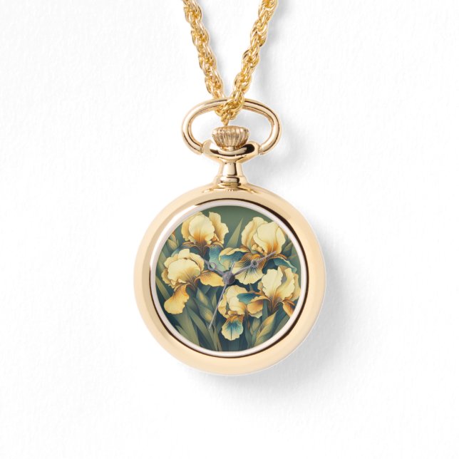 Art Deco Golden Iris eWatch Armbanduhr (Vorderseite)