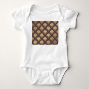 Art Deco Golden: Minimalistisch nahtlos Baby Strampler