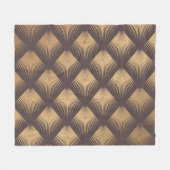 Art Deco Golden: Minimalistisch nahtlos Fleecedecke (Vorderseite (Horizontal))