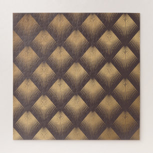 Art Deco Golden: Minimalistisch nahtlos Puzzle