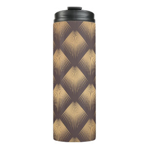 Art Deco Golden: Minimalistisch nahtlos Thermosbecher