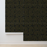 Art Deco Golden Overlapping Circles - Schwarz Tapete<br><div class="desc">Das ist elegante Kunst Deko golden überlappende Kreise auf schwarzem Hintergrund. Es ist großartig aussehende Tapete für jeden,  der Liebe Retro-geometrische Vintage Designs</div>