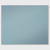 Art Deco Golden Squares Blue Geometric Vip Geschenkpapier (Flach)