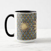 Art Deco Golden Sun & Initial Tasse (Links)