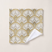 Art Deco Goldenbogen Badhandtuch Set (Waschlappen)