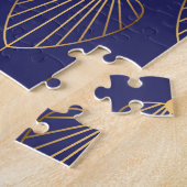 Art Deco goldene Blumen: elegant. Puzzle (Seite)