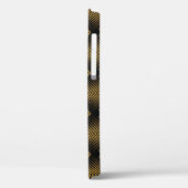 Art Déco: Goldene Quadrate, Ecktapete. Case-Mate iPhone Hülle (Rückseite / Links)