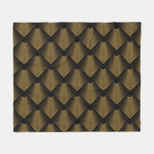 Art Déco: Goldene Quadrate, Ecktapete. Fleecedecke (Vorderseite (Horizontal))