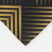 Art Déco: Goldene Quadrate, Ecktapete. Fleecedecke (Ecke)