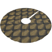 Art Déco: Goldene Quadrate, Ecktapete. Polyester Weihnachtsbaumdecke (Schrägansicht)