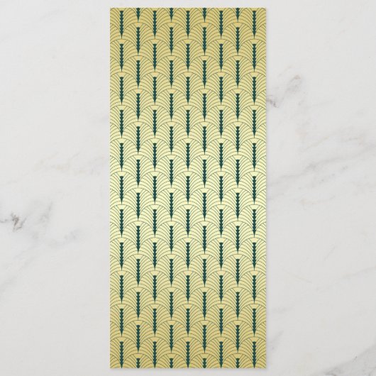 Art Deco Goldener Orden der Zeremonie Programm (Rückseite)