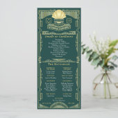 Art Deco Goldener Orden der Zeremonie Programm (Stehend Vorderseite)