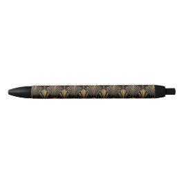 Art Deco Goldmuster — Elegante vintage geometrisch Kugelschreiber