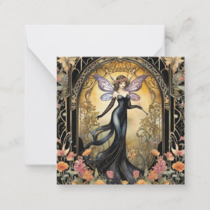 Art Deco Gothic Fairy Card Mitteilungskarte