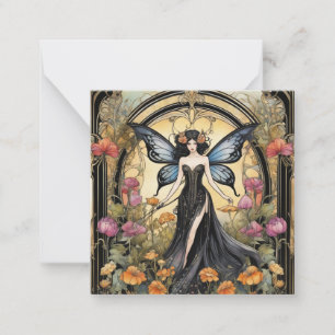 Art Deco Gothic Fairy Card Mitteilungskarte