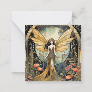 Art Deco Gothic Fairy Card Mitteilungskarte