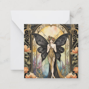 Art Deco Gothic Fairy Card Mitteilungskarte
