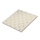 Art Deco Gradient Gold Bronze Muster Fliese (Seite)