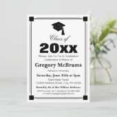 Art Deco Graduation Party Einladung (Stehend Vorderseite)