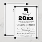 Art Deco Graduation Party Einladung (Vorne/Hinten)