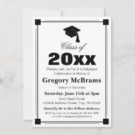 Art Deco Graduation Party Einladung