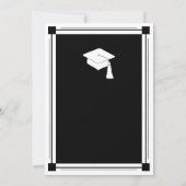 Art Deco Graduation Party Einladung (Rückseite)