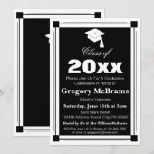 Art Deco Graduation Party Einladung (Vorne/Hinten)