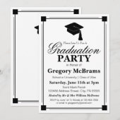 Art Deco Graduation Party Einladung (Vorne/Hinten)