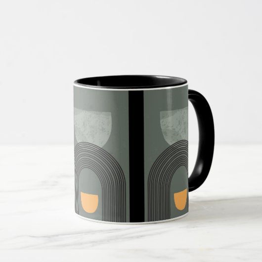 ART DECO GRAUE STYLING-TASSE TASSE (VorderseiteRechts)