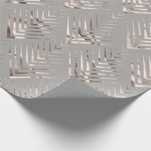 Art Déco Gray Beige Elegantes Design Geschenkpapier (Ecke)
