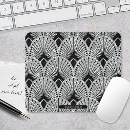 Art Deco Gray Gatsby Art Deco Restaurant Dellago Mousepad