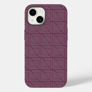 Art Deco Gray Mazes Case-Mate iPhone 14 Hülle