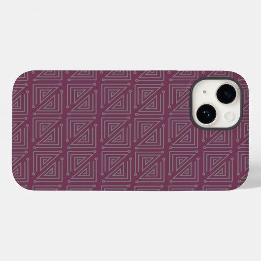 Art Deco Gray Mazes Case-Mate iPhone Hülle (Rückseite (Horizontal))