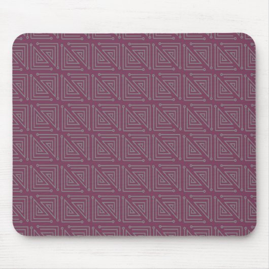 Art Deco Gray Mazes Mousepad (Vorne)