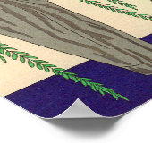 Art Deco Gray Taffeta Zurück in die Welt Poster (Ecke)