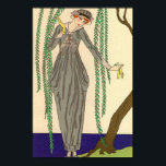 Art Deco Gray Taffeta Zurück in die Welt Poster<br><div class="desc">Art-Deco-Stil Illustration von George Barbier von einer jungen Frau, die ein Graues Taffeta Gown stehend neben einem Weidenbaum trägt. George Barbier 1882 - 1932 war einer der großen französischen Illustratoren des frühen 20. Jahrhunderts. Er ist bekannt für seine Aufträge, Theater- und Ballettkostüme zu entwerfen, Bücher zu illustrieren und hochkarätige Couture-Modedarstellungen...</div>