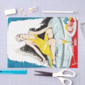 Art Deco Great Gatsby 1920er Jahre Frauen Seidenpapier (Handwerk)